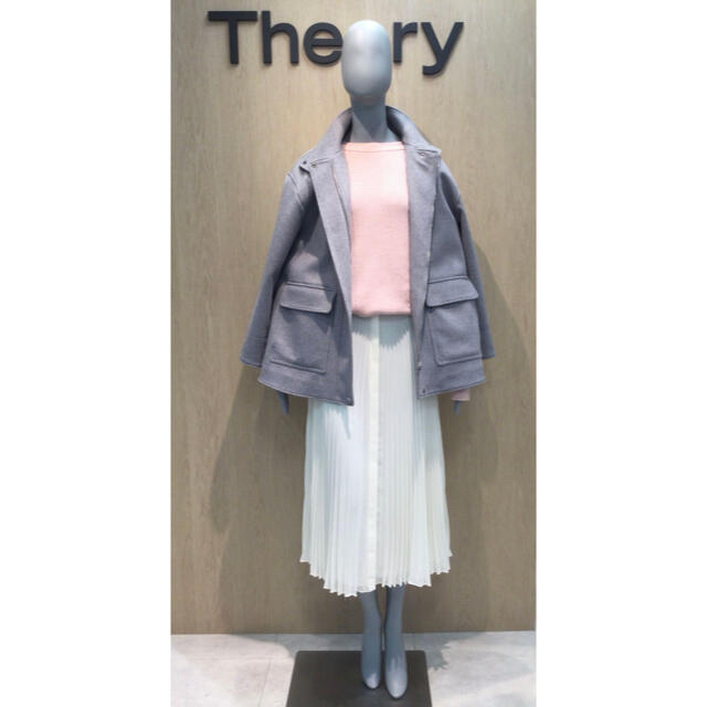 Theory 20aw ショートコート グレー