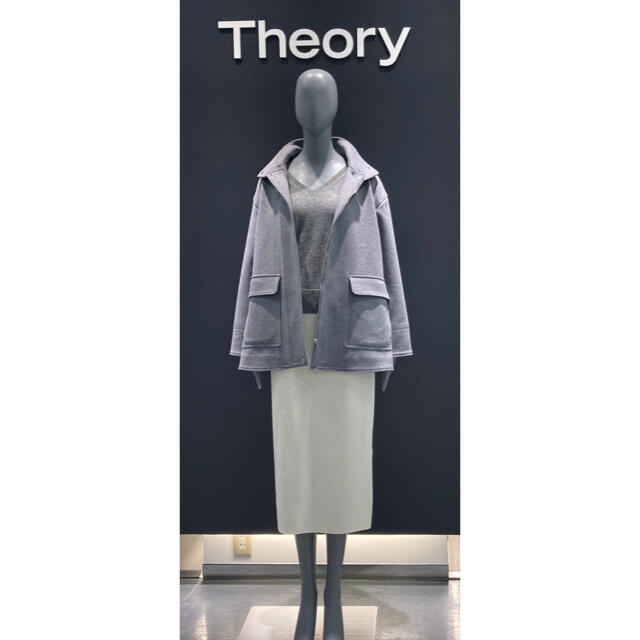 Theory 20aw ショートコート グレー