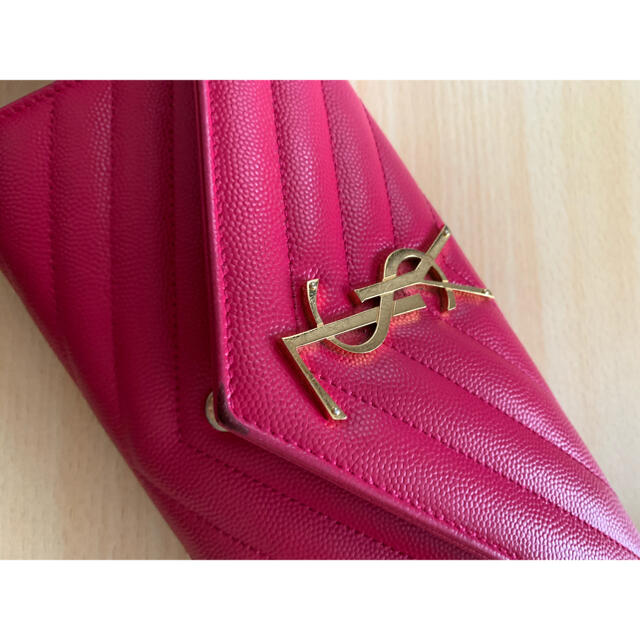 Saint Laurent(サンローラン)の【最終値下げ】YSL 長財布　ピンク レディースのファッション小物(財布)の商品写真