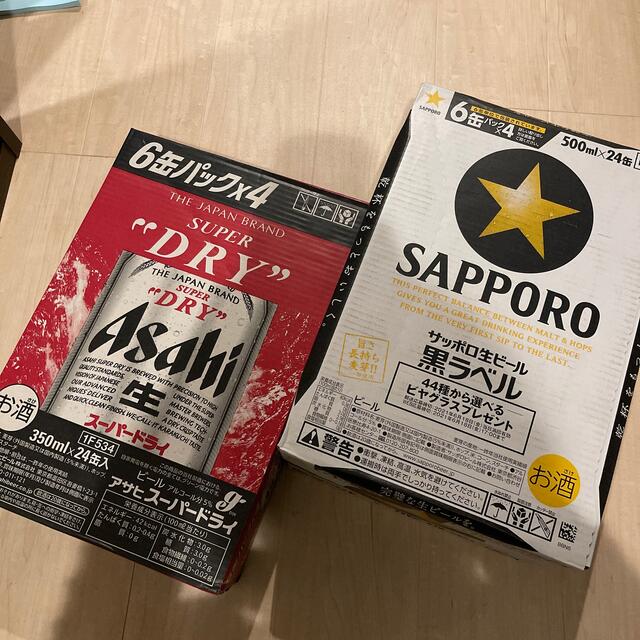 アサヒ(アサヒ)のスーパードライ 350ml (1ケース 黒ラベル 500ml (1ケース) 食品/飲料/酒の酒(ビール)の商品写真