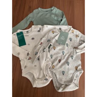 エイチアンドエム(H&M)の【新品未使用】可愛いロンパース3枚セット！(ロンパース)