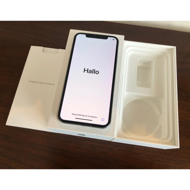 iPhoneX 64GB white 白 美品 SIMロック解除済