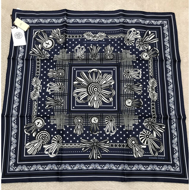 新品未使用 HERMES エルメス カレ55 ネイビー - バンダナ/スカーフ
