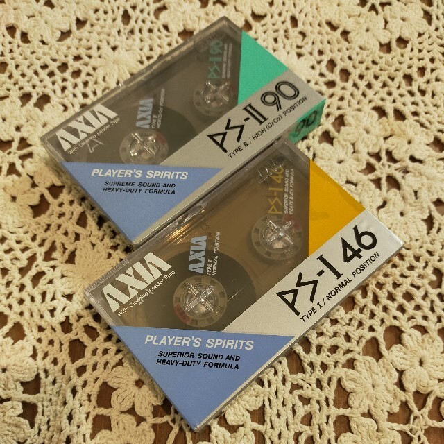 富士フイルム(フジフイルム)のAXIA PS-Ⅰ 46 PS-Ⅱ カセットテープ2本セット スマホ/家電/カメラのオーディオ機器(その他)の商品写真