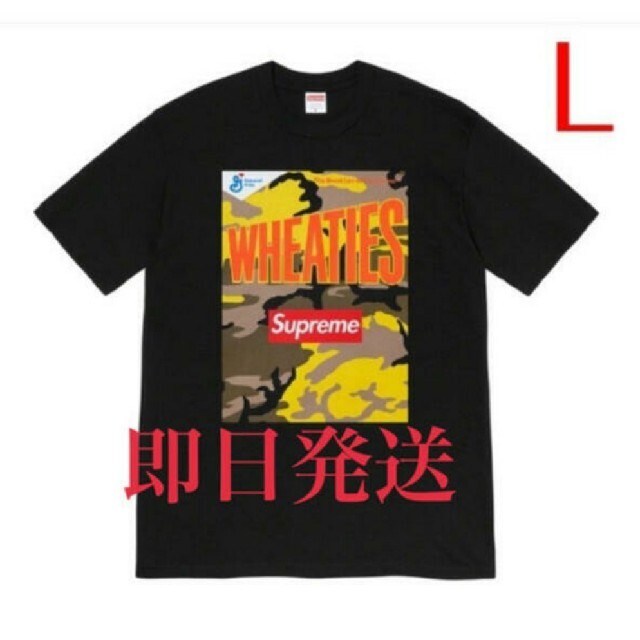 Tシャツ/カットソー(半袖/袖なし)Supreme®/Wheaties® Tee 黒　L　即発送