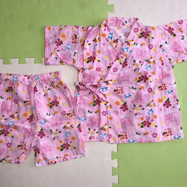 西松屋(ニシマツヤ)の100サイズ　甚平　ピンク キッズ/ベビー/マタニティのキッズ服女の子用(90cm~)(甚平/浴衣)の商品写真