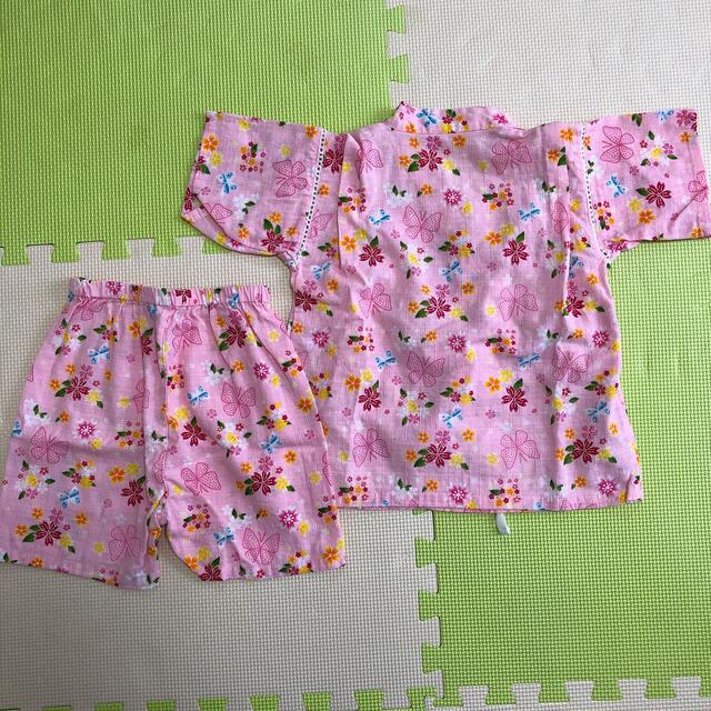 西松屋(ニシマツヤ)の100サイズ　甚平　ピンク キッズ/ベビー/マタニティのキッズ服女の子用(90cm~)(甚平/浴衣)の商品写真