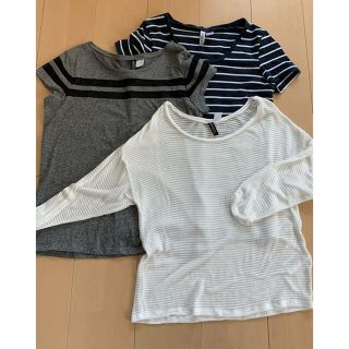 エイチアンドエム(H&M)のH&M レディースTシャツカットソー3点セット(Tシャツ/カットソー(半袖/袖なし))