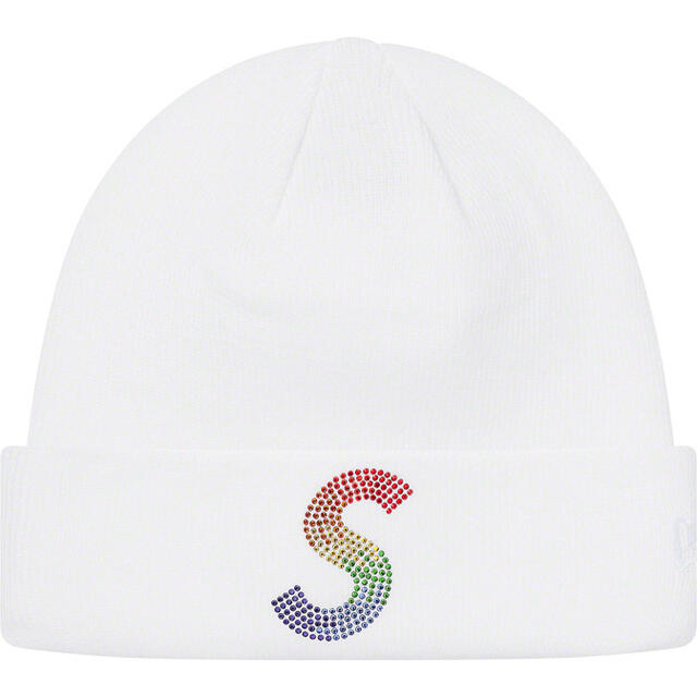 New Era Swarovski S Logo Beanie white