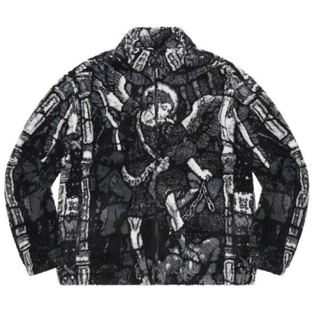 新品 送料無料 Supreme Saint Michael Fleece 黒 S