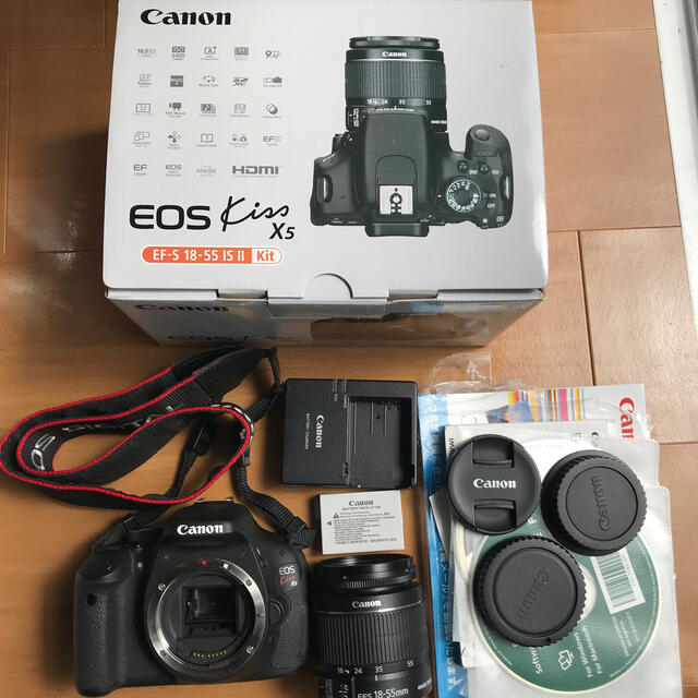 Canon eos kiss x5 レンズキット 激安限定販売 スマホ/家電/カメラ ...