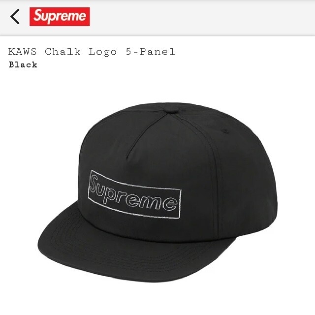 Supreme KAWS Chalk Logo 5-Panel帽子