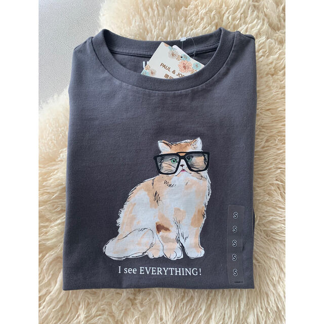 PAUL & JOE(ポールアンドジョー)のPAUL&JOE ユニクロ　コラボ　猫　Tシャツ レディースのトップス(Tシャツ(半袖/袖なし))の商品写真