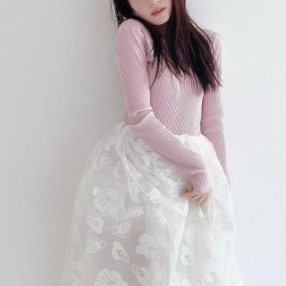 タグ付き新品未使用 Simone Rocha Hu0026M ティンセル刺繍パフスカート-