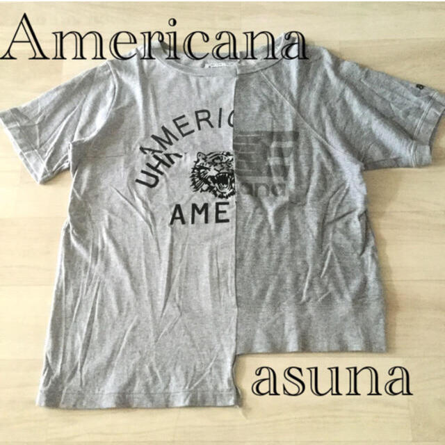 DEUXIEME CLASSE(ドゥーズィエムクラス)のAmericana アメリカーナ　薄スウェット切替T レディースのトップス(Tシャツ(半袖/袖なし))の商品写真