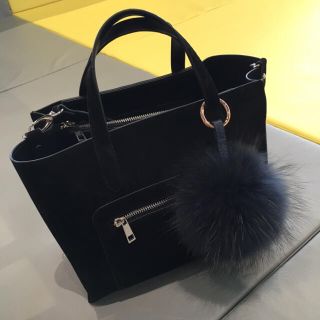 マウジー(moussy)の完売  スエード  レザー  バック  ブラック  トート moussy(トートバッグ)