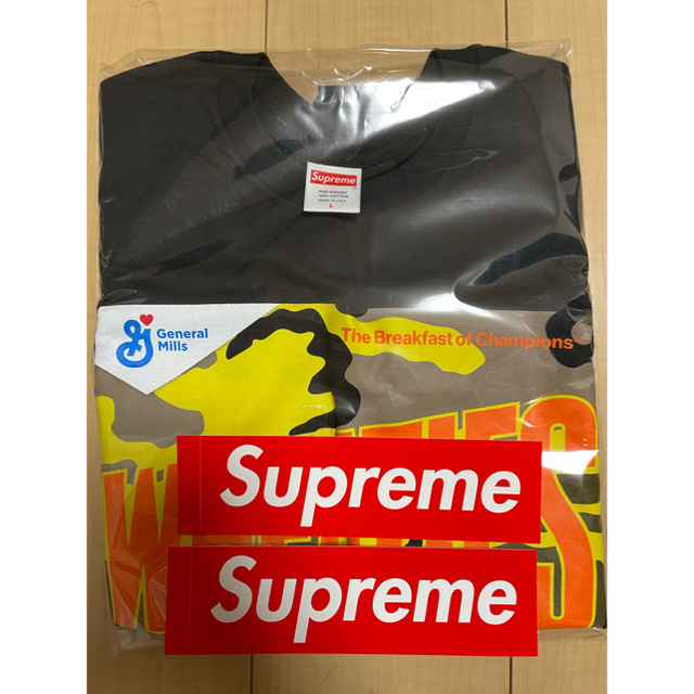 2021完売品Supreme®/Wheaties® Tee 黒　Lサイズ