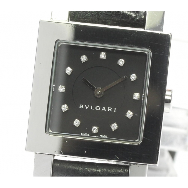 ブルガリ クアドラード 12P ダイヤ SQ22SLS レディース 【中古】 腕時計