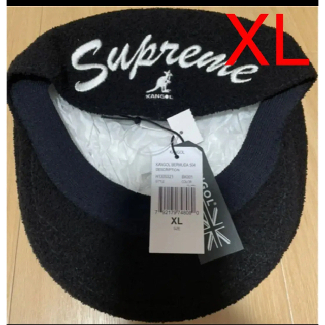 Supreme Kangol Bermuda 504 Hat 黒XL ハンチング/ベレー帽