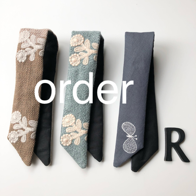 order/ミナペルホネン ヘアゴム /Rリボン/handmade®️