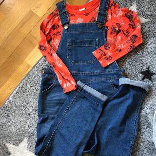 エフオーキッズ(F.O.KIDS)のkids オーバーオール&ロンTセット(パンツ/スパッツ)