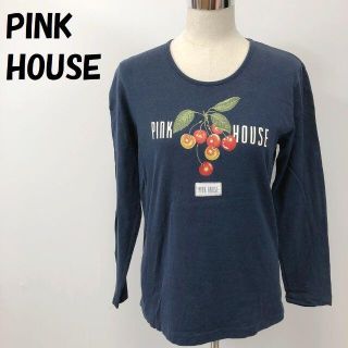 ピンクハウス(PINK HOUSE)の【人気】ピンクハウス さくらんぼ柄 長袖 Tシャツ マルチカラー M レディース(Tシャツ(長袖/七分))