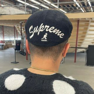 supreme kangol ベレー帽　bermuda 504 hat 黒　L