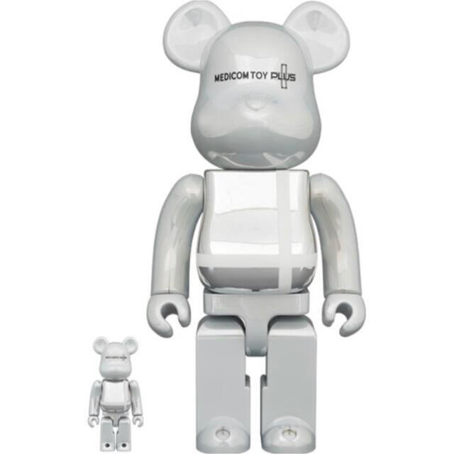 BE@RBRICK ベアブリック　WHITE CHROME 400%/100%