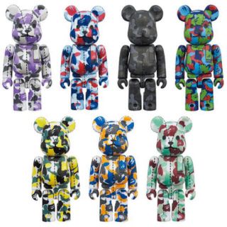 アベイシングエイプ(A BATHING APE)のBE@RBRICK BAPE CAMO 100% #1 エイプ三セット(キャラクターグッズ)