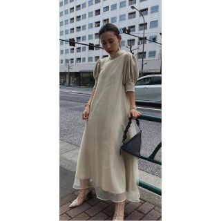 AMERI VINTAGE FLUFFY MACARON DRESS アイボリー 新作モデル 1,940円