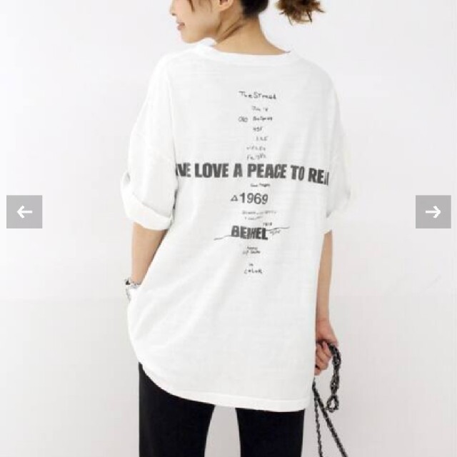 DEUXIEME CLASSE(ドゥーズィエムクラス)のLOVE A PEACE バックプリントTシャツ レディースのトップス(Tシャツ(半袖/袖なし))の商品写真