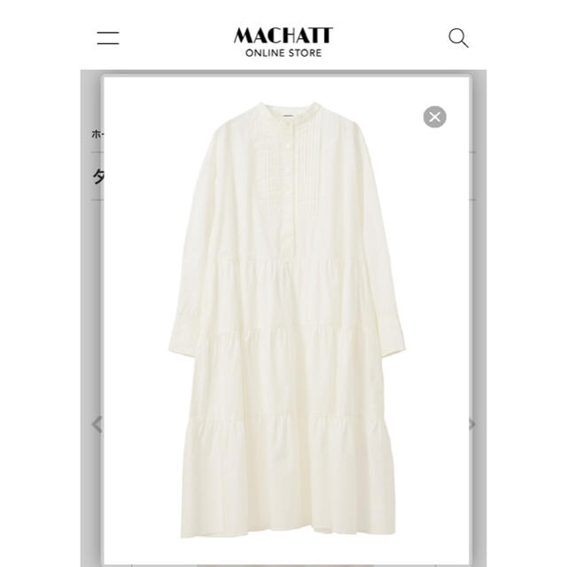 います MACHATTタキシードシャツドレスホワイトの通販 by hiro's shop 