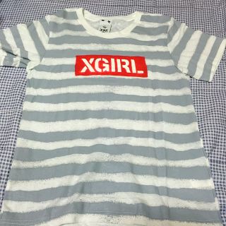 エックスガール(X-girl)のX-girl ステンシルロゴボーダーT(Tシャツ(半袖/袖なし))