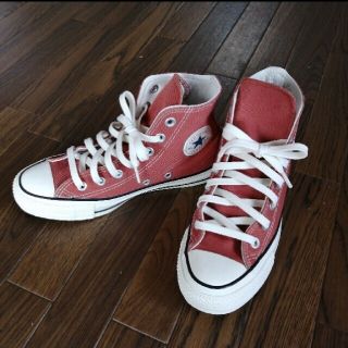 コンバース(CONVERSE)の美品！コンバース　ハイカット　パプリカオレンジ(スニーカー)