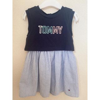 トミーヒルフィガー(TOMMY HILFIGER)のトミーヒルフィガー　ワンピース　ベビー　ノースリーブ　女の子　80cm(ワンピース)