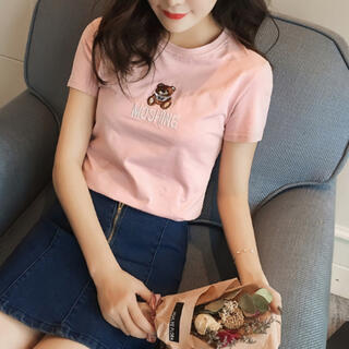 くまちゃんTシャツ PINK(Tシャツ(半袖/袖なし))