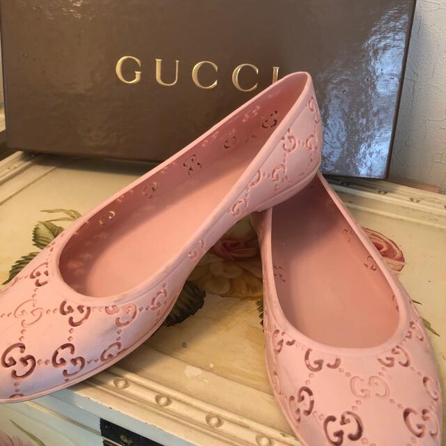 Gucci(グッチ)の■GUCCI ラバーシューズ　ベビーピンクG G レディースの靴/シューズ(バレエシューズ)の商品写真