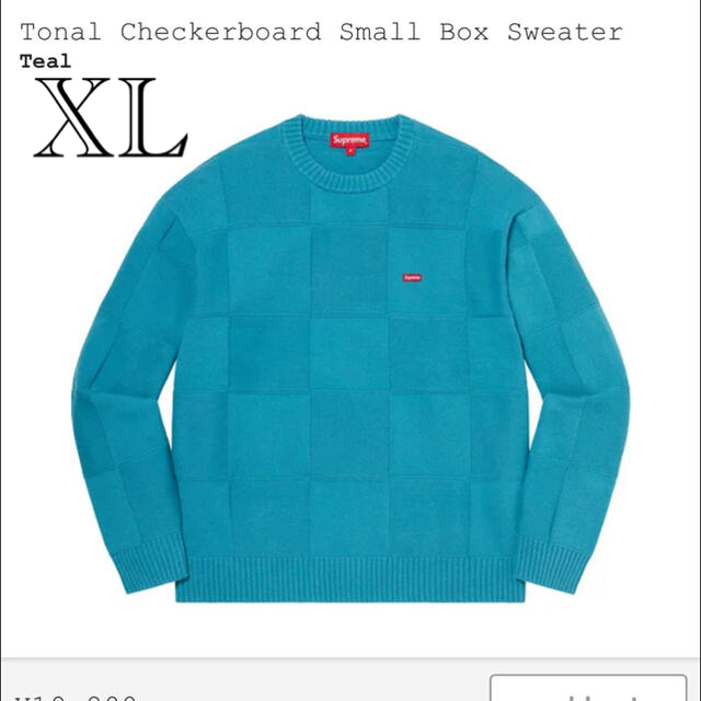 TealSIZE新品★Tonal Checkerboard Small Box Sweater