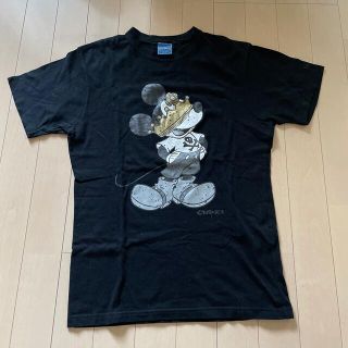 ROEN ミッキー 半袖パーカー Tシャツ 44 S ギターミッキー