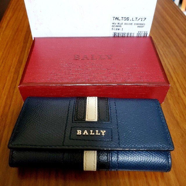 Bally(バリー)のバリー BALLY レザー 4連キーケース TSP 6218045  ネイビー メンズのファッション小物(キーケース)の商品写真