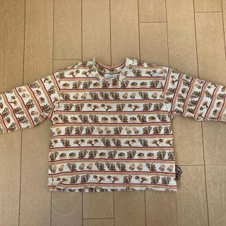 ベベ(BeBe)のべべ　bebe II 長袖Tシャツ　90センチ　ブラウン(Tシャツ/カットソー)