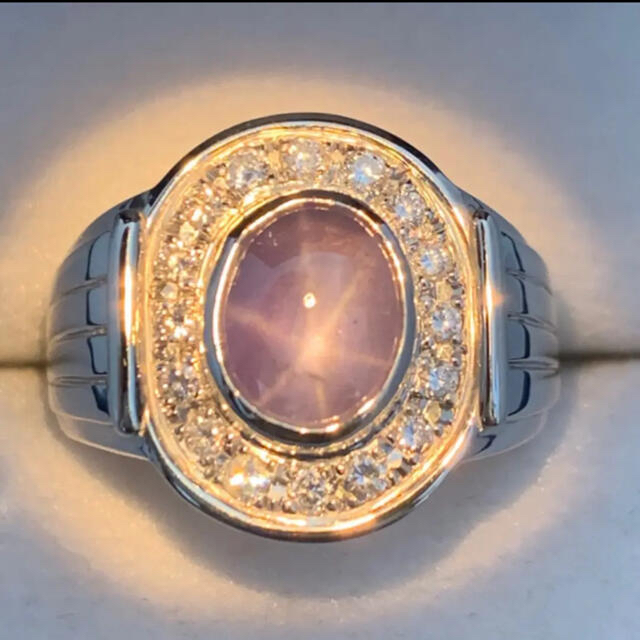 プラチナ　ダイヤモンド　リング　印台 メンズのアクセサリー(リング(指輪))の商品写真