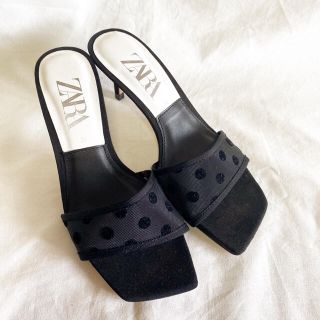 ザラ(ZARA)のZARA  ドット メッシュ サンダル(サンダル)