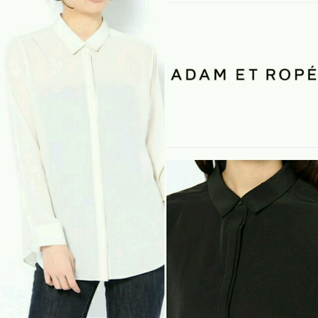 Adam et Rope'(アダムエロぺ)の【手数料還元ｾｰﾙ】ADAM ET ROPE’ 比翼仕立てとろみシャツ レディースのトップス(シャツ/ブラウス(長袖/七分))の商品写真