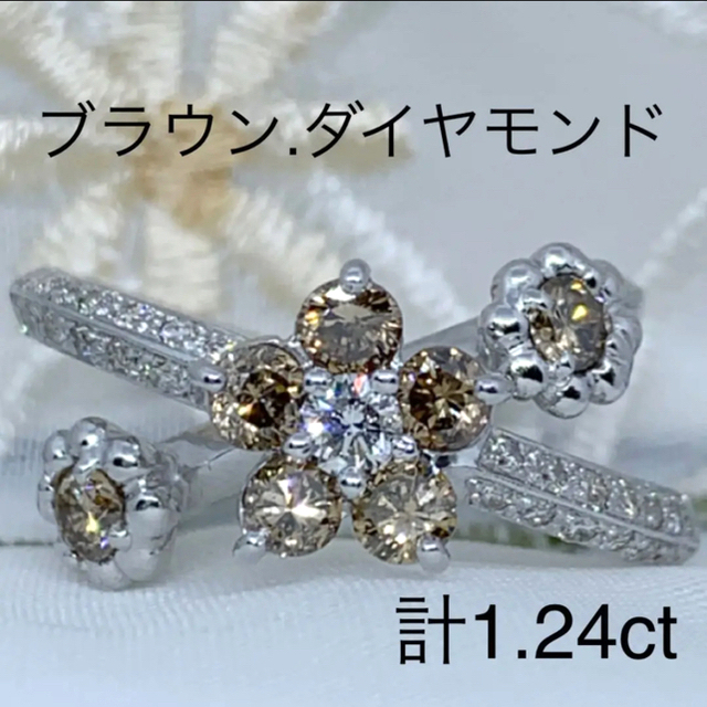 ★4.0ct★スリランカ産✨パープルサファイア1.2ctダイヤモンドリング指輪