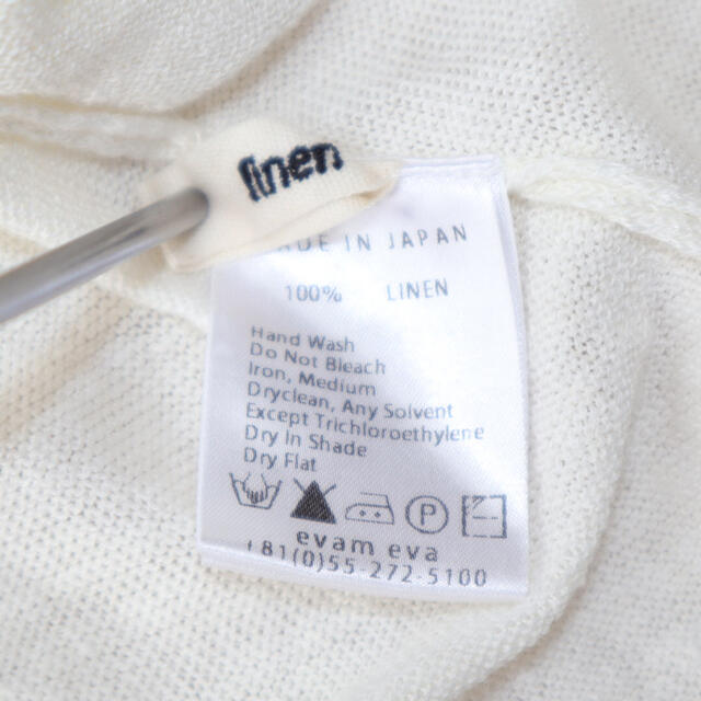 evam eva linen バックボタンニット 2