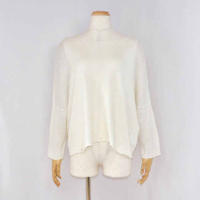 evam eva linen バックボタンニット 3