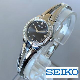 セイコー(SEIKO)の【新品】スワロフスキーダイヤ★SEIKO セイコー★ソーラー★腕時計★レディース(腕時計)