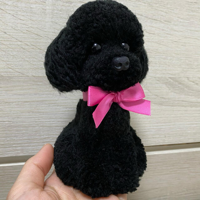 動物ぽんぽん　トイプードル　ブラック ハンドメイドのハンドメイド その他(その他)の商品写真