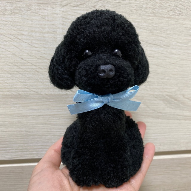 動物ぽんぽん　トイプードル　ブラック ハンドメイドのハンドメイド その他(その他)の商品写真